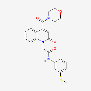 molecular formula C23H23N3O4S B11239800 N-[3-(methylsulfanyl)phenyl]-2-[4-(morpholin-4-ylcarbonyl)-2-oxoquinolin-1(2H)-yl]acetamide 