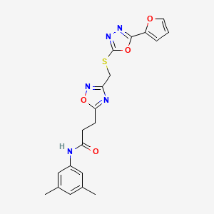 N-(3,5-dimethylphenyl)-3-[3-({[5-(furan-2-yl)-1,3,4-oxadiazol-2-yl]sulfanyl}methyl)-1,2,4-oxadiazol-5-yl]propanamide