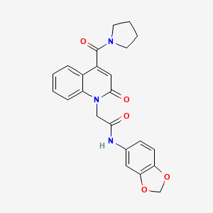 N-(1,3-benzodioxol-5-yl)-2-[2-oxo-4-(pyrrolidin-1-ylcarbonyl)quinolin-1(2H)-yl]acetamide