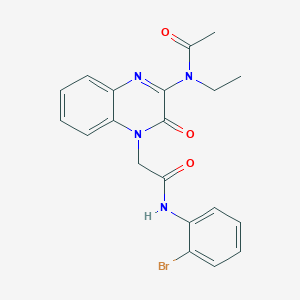 N-(4-{2-[(2-bromophenyl)amino]-2-oxoethyl}-3-oxo-3,4-dihydroquinoxalin-2-yl)-N-ethylacetamide