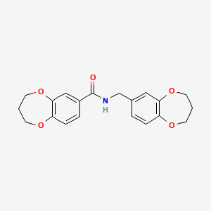 N-(3,4-dihydro-2H-1,5-benzodioxepin-7-ylmethyl)-3,4-dihydro-2H-1,5-benzodioxepine-7-carboxamide