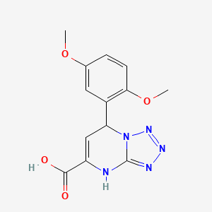 molecular formula C13H13N5O4 B11239842 7-(2,5-Dimethoxyphenyl)-4,7-dihydrotetrazolo[1,5-a]pyrimidine-5-carboxylic acid 