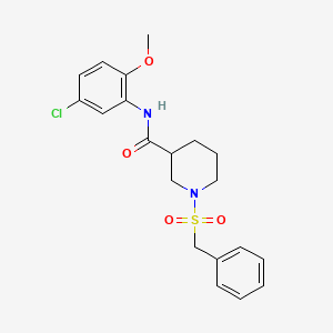 molecular formula C20H23ClN2O4S B11239868 1-(benzylsulfonyl)-N-(5-chloro-2-methoxyphenyl)piperidine-3-carboxamide 