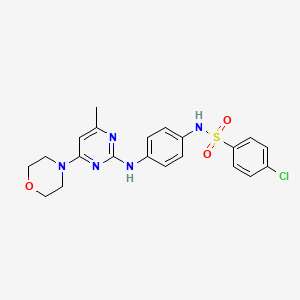 4-chloro-N-(4-((4-methyl-6-morpholinopyrimidin-2-yl)amino)phenyl)benzenesulfonamide