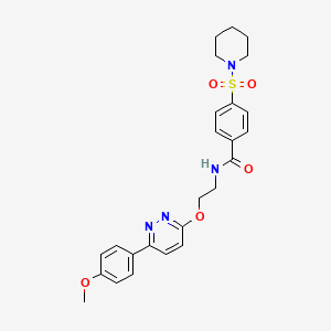 N-(2-{[6-(4-Methoxyphenyl)pyridazin-3-YL]oxy}ethyl)-4-(piperidine-1-sulfonyl)benzamide