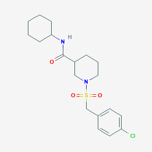 1-[(4-chlorobenzyl)sulfonyl]-N-cyclohexylpiperidine-3-carboxamide