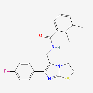 molecular formula C21H20FN3OS B11239959 N-{[6-(4-Fluorophenyl)-2H,3H-imidazo[2,1-B][1,3]thiazol-5-YL]methyl}-2,3-dimethylbenzamide 