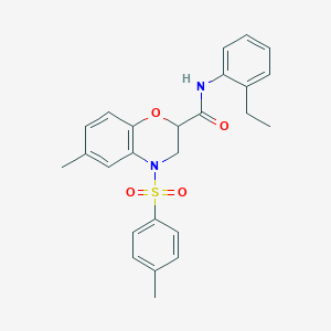 N-(2-ethylphenyl)-6-methyl-4-[(4-methylphenyl)sulfonyl]-3,4-dihydro-2H-1,4-benzoxazine-2-carboxamide