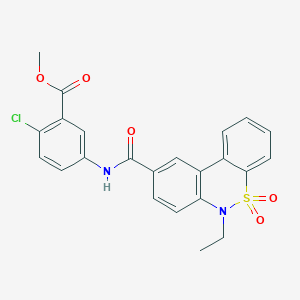 methyl 2-chloro-5-{[(6-ethyl-5,5-dioxido-6H-dibenzo[c,e][1,2]thiazin-9-yl)carbonyl]amino}benzoate