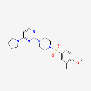 2-{4-[(4-Methoxy-3-methylphenyl)sulfonyl]piperazino}-4-methyl-6-(1-pyrrolidinyl)pyrimidine