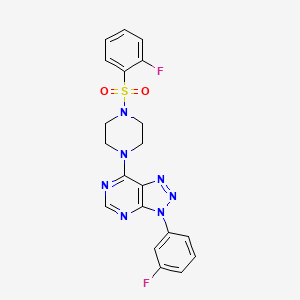 3-(3-fluorophenyl)-7-(4-((2-fluorophenyl)sulfonyl)piperazin-1-yl)-3H-[1,2,3]triazolo[4,5-d]pyrimidine