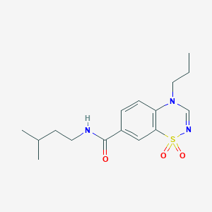 N-(3-methylbutyl)-4-propyl-4H-1,2,4-benzothiadiazine-7-carboxamide 1,1-dioxide