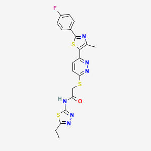 N-(5-ethyl-1,3,4-thiadiazol-2-yl)-2-((6-(2-(4-fluorophenyl)-4-methylthiazol-5-yl)pyridazin-3-yl)thio)acetamide