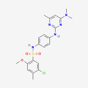 5-chloro-N-(4-((4-(dimethylamino)-6-methylpyrimidin-2-yl)amino)phenyl)-2-methoxy-4-methylbenzenesulfonamide