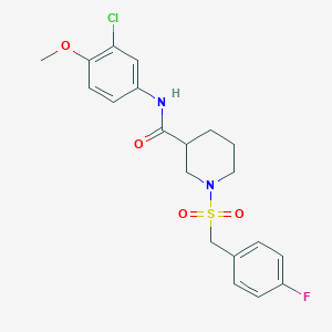 N-(3-chloro-4-methoxyphenyl)-1-[(4-fluorobenzyl)sulfonyl]piperidine-3-carboxamide