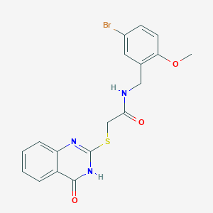 N-(5-bromo-2-methoxybenzyl)-2-[(4-hydroxyquinazolin-2-yl)sulfanyl]acetamide