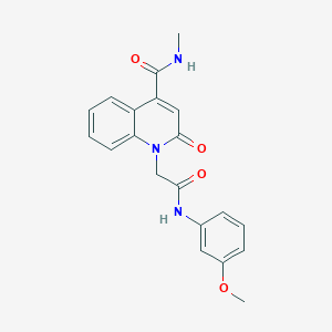 1-{2-[(3-methoxyphenyl)amino]-2-oxoethyl}-N-methyl-2-oxo-1,2-dihydroquinoline-4-carboxamide