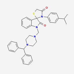 1-{[4-(Diphenylmethyl)piperazin-1-YL]methyl}-3'-[4-(propan-2-YL)phenyl]-1,2-dihydrospiro[indole-3,2'-[1,3]thiazolidine]-2,4'-dione