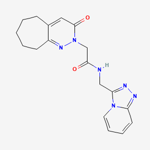 2-(3-oxo-3,5,6,7,8,9-hexahydro-2H-cyclohepta[c]pyridazin-2-yl)-N-([1,2,4]triazolo[4,3-a]pyridin-3-ylmethyl)acetamide