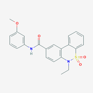 6-ethyl-N-(3-methoxyphenyl)-6H-dibenzo[c,e][1,2]thiazine-9-carboxamide 5,5-dioxide