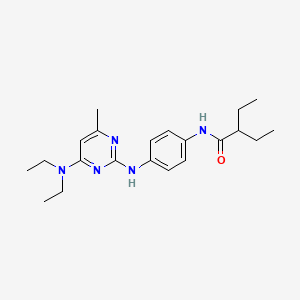 molecular formula C21H31N5O B11240124 N-(4-{[4-(diethylamino)-6-methylpyrimidin-2-yl]amino}phenyl)-2-ethylbutanamide 