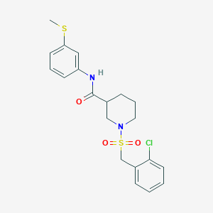 1-[(2-chlorobenzyl)sulfonyl]-N-[3-(methylsulfanyl)phenyl]piperidine-3-carboxamide