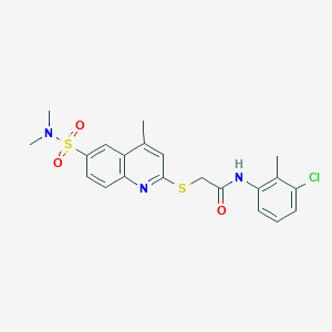 N-(3-chloro-2-methylphenyl)-2-{[6-(dimethylsulfamoyl)-4-methylquinolin-2-yl]sulfanyl}acetamide