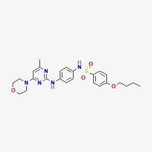 4-butoxy-N-(4-((4-methyl-6-morpholinopyrimidin-2-yl)amino)phenyl)benzenesulfonamide