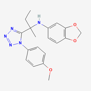 N-{2-[1-(4-methoxyphenyl)-1H-tetrazol-5-yl]butan-2-yl}-1,3-benzodioxol-5-amine