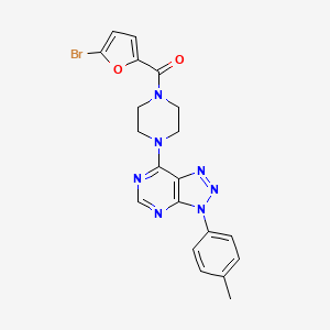 (5-bromofuran-2-yl)(4-(3-(p-tolyl)-3H-[1,2,3]triazolo[4,5-d]pyrimidin-7-yl)piperazin-1-yl)methanone