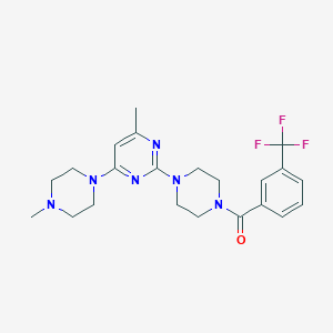 4-Methyl-6-(4-methylpiperazin-1-yl)-2-{4-[3-(trifluoromethyl)benzoyl]piperazin-1-yl}pyrimidine