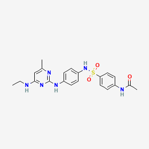 N-{4-[(4-{[4-(ethylamino)-6-methylpyrimidin-2-yl]amino}phenyl)sulfamoyl]phenyl}acetamide