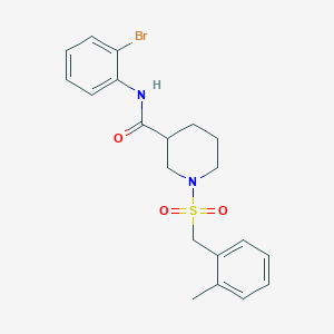 N-(2-bromophenyl)-1-[(2-methylbenzyl)sulfonyl]piperidine-3-carboxamide