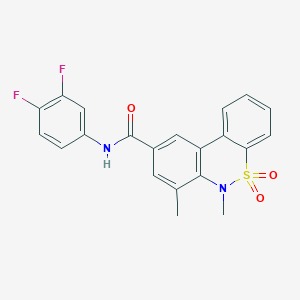 N-(3,4-difluorophenyl)-6,7-dimethyl-6H-dibenzo[c,e][1,2]thiazine-9-carboxamide 5,5-dioxide