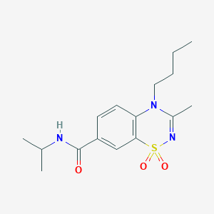 4-butyl-N-isopropyl-3-methyl-4H-1,2,4-benzothiadiazine-7-carboxamide 1,1-dioxide