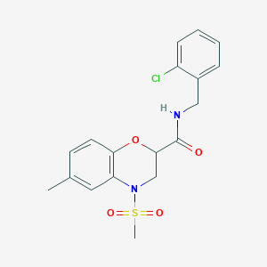 N-(2-chlorobenzyl)-6-methyl-4-(methylsulfonyl)-3,4-dihydro-2H-1,4-benzoxazine-2-carboxamide