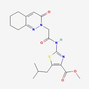 methyl 5-(2-methylpropyl)-2-{[(3-oxo-5,6,7,8-tetrahydrocinnolin-2(3H)-yl)acetyl]amino}-1,3-thiazole-4-carboxylate