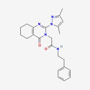 2-(2-(3,5-dimethyl-1H-pyrazol-1-yl)-4-oxo-5,6,7,8-tetrahydroquinazolin-3(4H)-yl)-N-phenethylacetamide