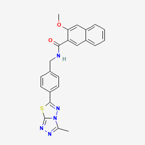 3-methoxy-N-[4-(3-methyl[1,2,4]triazolo[3,4-b][1,3,4]thiadiazol-6-yl)benzyl]naphthalene-2-carboxamide