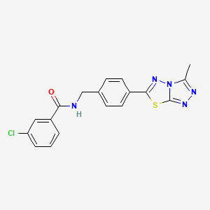 3-chloro-N-[4-(3-methyl[1,2,4]triazolo[3,4-b][1,3,4]thiadiazol-6-yl)benzyl]benzamide