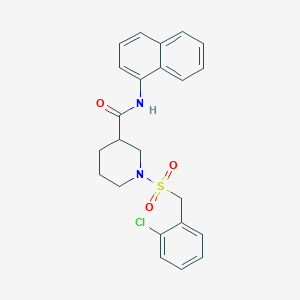 1-[(2-chlorobenzyl)sulfonyl]-N-(naphthalen-1-yl)piperidine-3-carboxamide