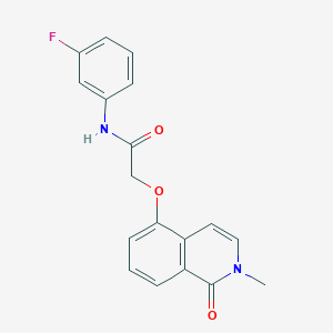 N-(3-fluorophenyl)-2-[(2-methyl-1-oxo-1,2-dihydroisoquinolin-5-yl)oxy]acetamide