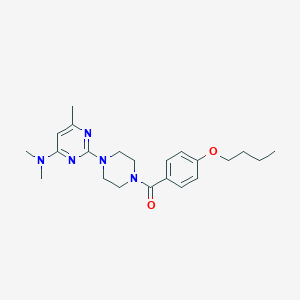 2-[4-(4-butoxybenzoyl)piperazin-1-yl]-N,N,6-trimethylpyrimidin-4-amine