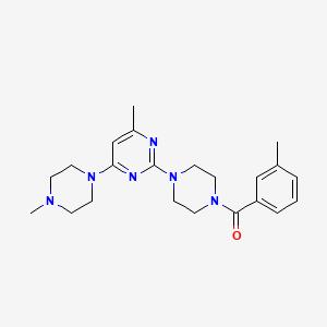 4-Methyl-2-[4-(3-methylbenzoyl)piperazin-1-yl]-6-(4-methylpiperazin-1-yl)pyrimidine