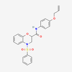 4-(phenylsulfonyl)-N-[4-(prop-2-en-1-yloxy)phenyl]-3,4-dihydro-2H-1,4-benzoxazine-2-carboxamide