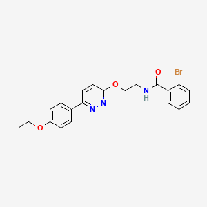 molecular formula C21H20BrN3O3 B11240448 2-bromo-N-(2-{[6-(4-ethoxyphenyl)pyridazin-3-yl]oxy}ethyl)benzamide 