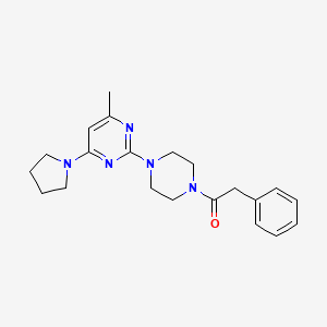 1-(4-(4-Methyl-6-(pyrrolidin-1-yl)pyrimidin-2-yl)piperazin-1-yl)-2-phenylethanone