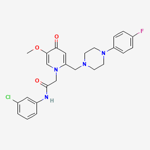 N-(3-chlorophenyl)-2-(2-((4-(4-fluorophenyl)piperazin-1-yl)methyl)-5-methoxy-4-oxopyridin-1(4H)-yl)acetamide