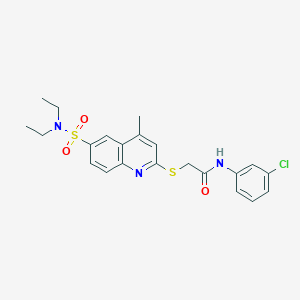 N-(3-chlorophenyl)-2-{[6-(diethylsulfamoyl)-4-methylquinolin-2-yl]sulfanyl}acetamide