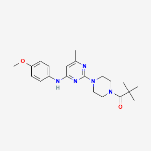 1-(4-{4-[(4-Methoxyphenyl)amino]-6-methylpyrimidin-2-YL}piperazin-1-YL)-2,2-dimethylpropan-1-one